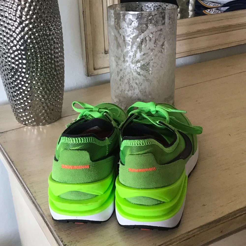 Nike Lime Green and Black Athletic Shoes